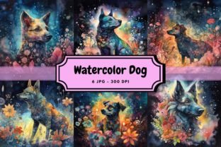 Watercolor Mysterious Dog Bundle Graphic by TNI House · Creative Fabrica