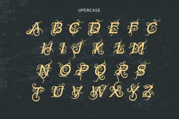 Angelia Monogram Font - Preview 1