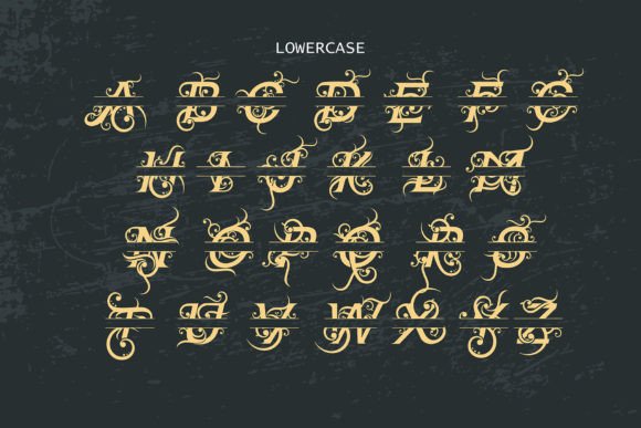 Angelia Monogram Font - Preview 2