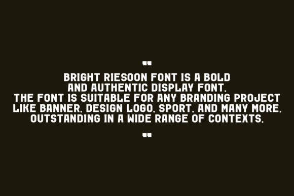 Bright Riesoon Font - Preview 6