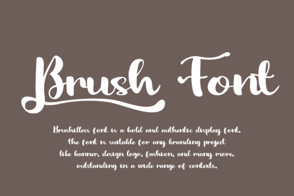 Brushilless Font - Preview 1