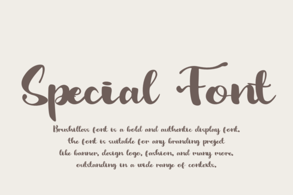 Brushilless Font - Preview 2