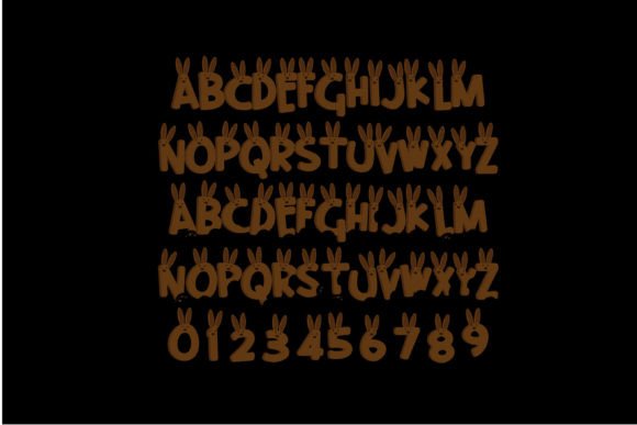 Chocolate Bunny Font PNG with transparent background - Preview 2