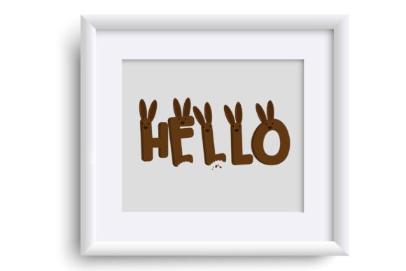 Chocolate Bunny Font PNG with transparent background - Preview 4