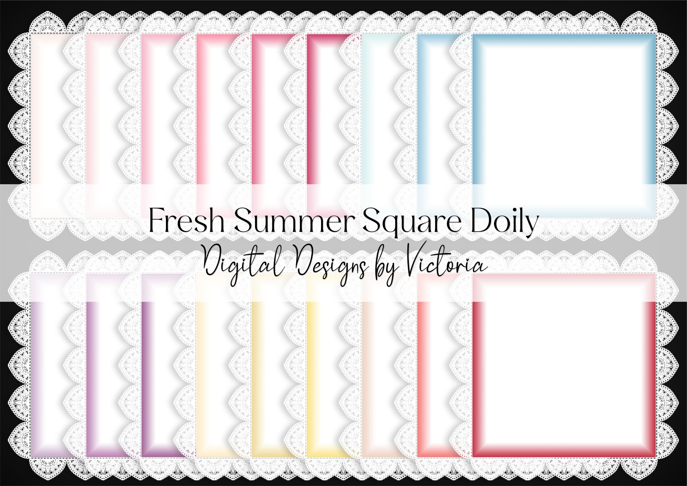 Fresh Summer Square Doily
