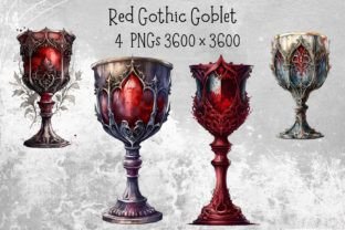 Red Gothic Goblet Vampire Wine Glass Graphic by StudioPopsicle  Creative  Fabrica