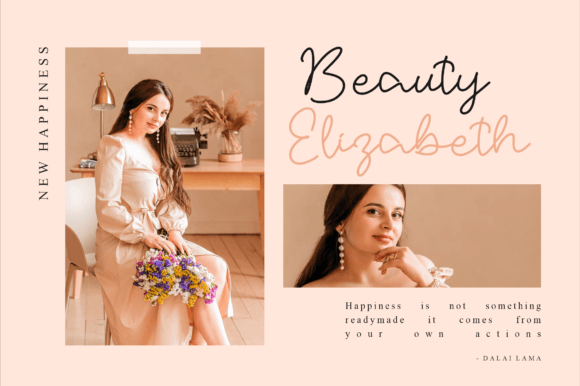 Roseflower Monday Font PNG with transparent background - Preview 4