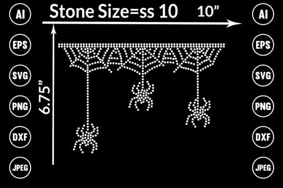 Spider Pattern Rhinestone Design
