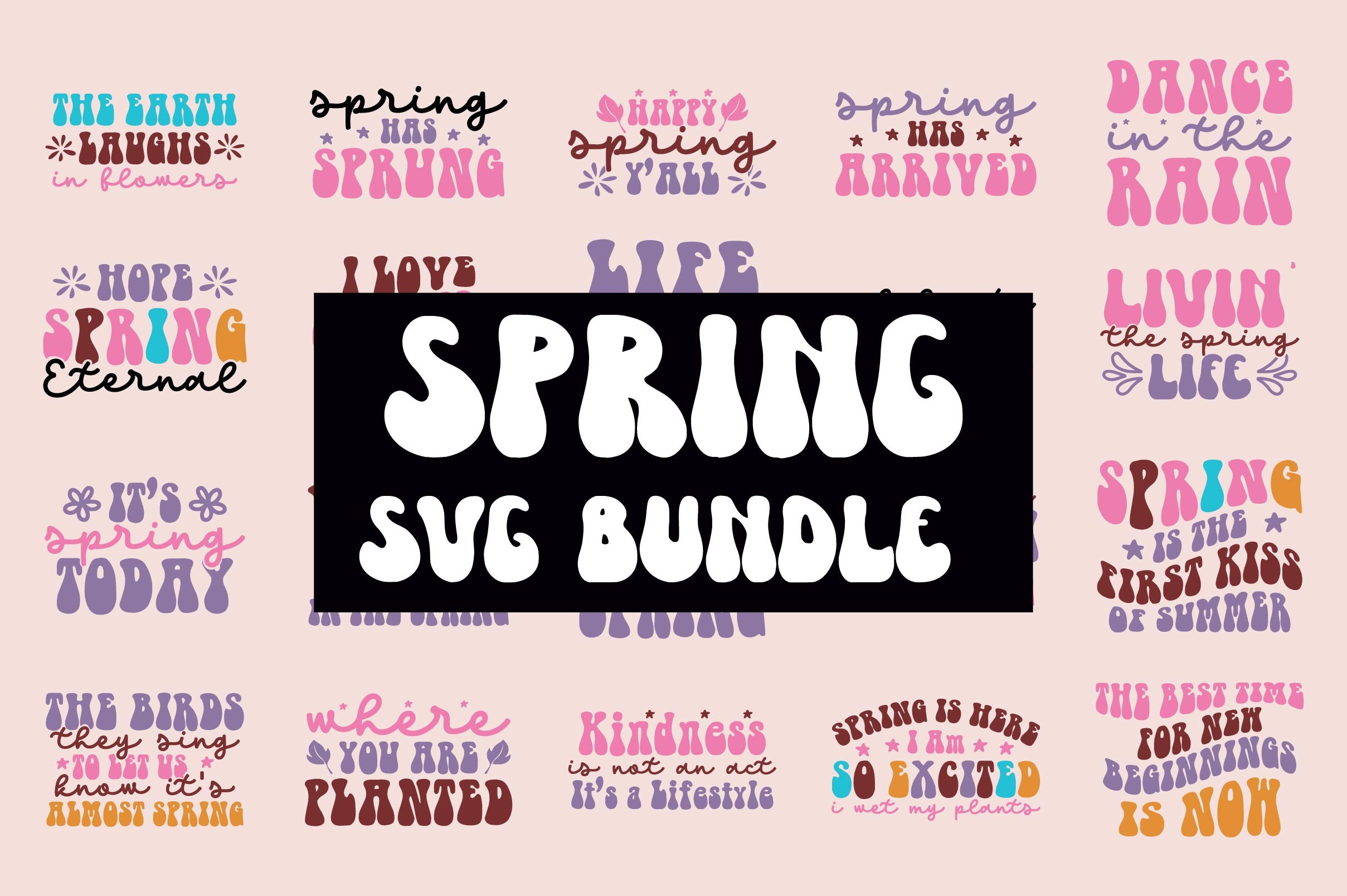 Printable Spring Svg Spring Svg Bundle Graphic by Crafted Wonders · Creative Fabrica