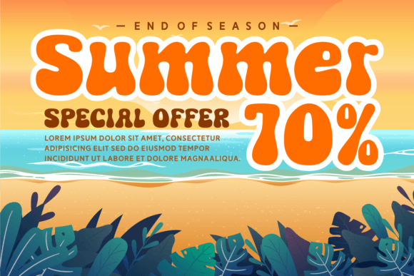 Beach Retro Font - Preview 4
