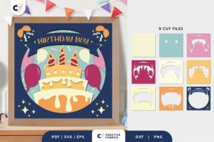 Birthday Celebration 3D Shadow Box SVG · Creative Fabrica