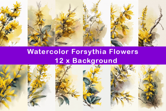 Watercolor Spring Flowers Background Graphic by Veles · Creative Fabrica