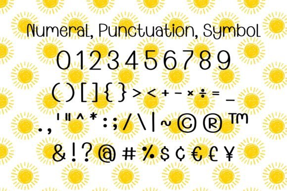 Hello Sunshine Font PNG with transparent background - Preview 3