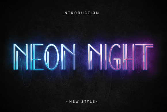 Neon Night Font by andikastudio · Creative Fabrica font preview