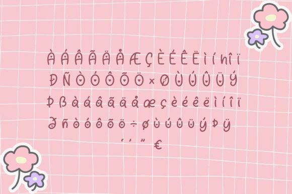 Pinky Dime Font PNG with transparent background - Preview 4