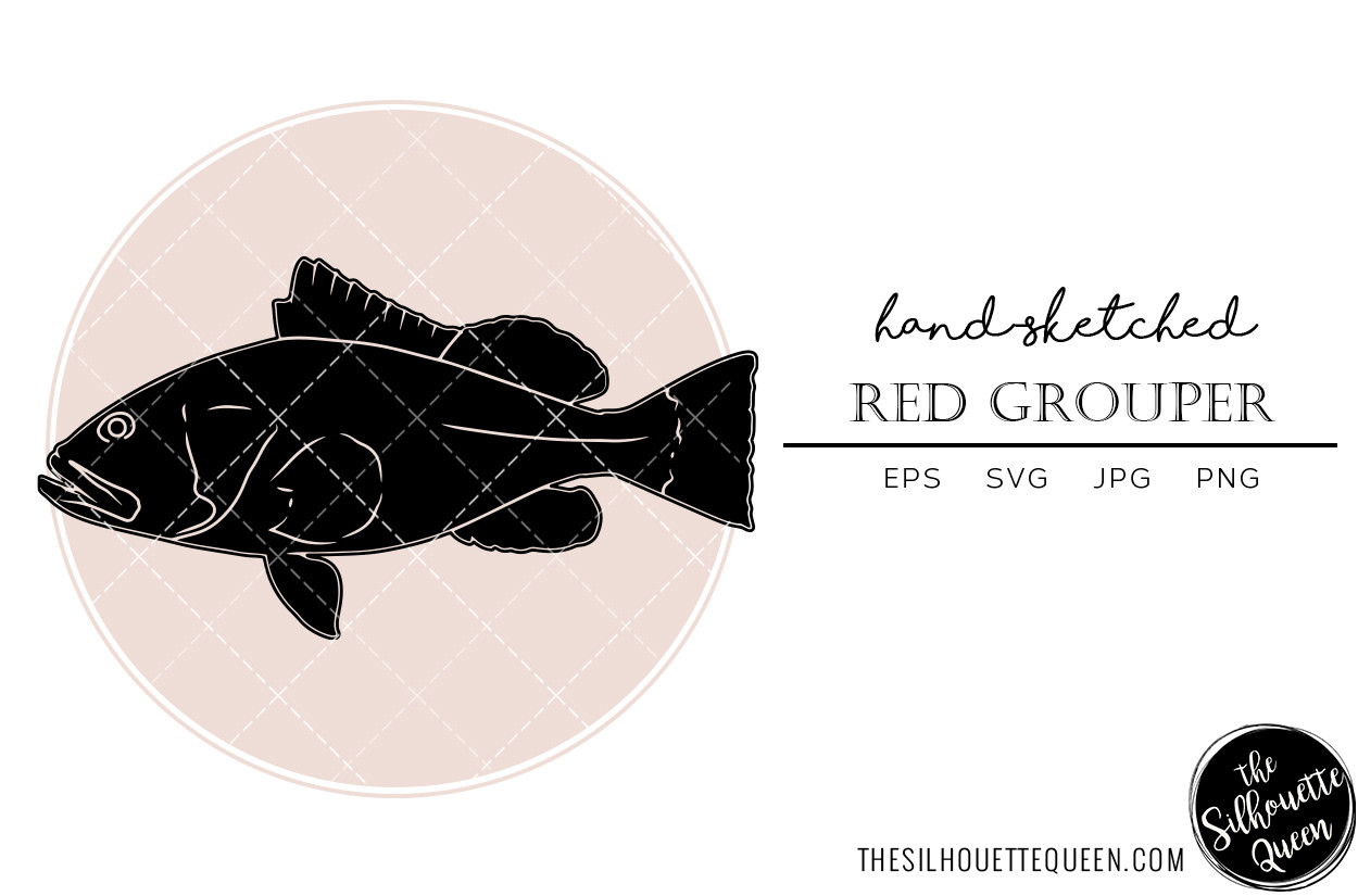Red Grouper Hand Sketched Graphic by thesilhouettequeenshop · Creative ...