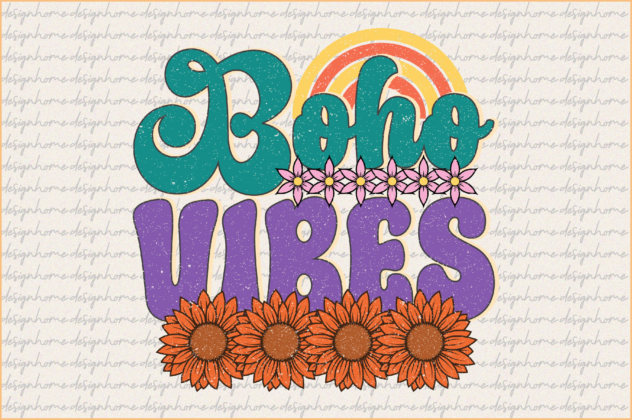 Retro Boho Vibes Sublimation Graphic by SinaCreation · Creative Fabrica
