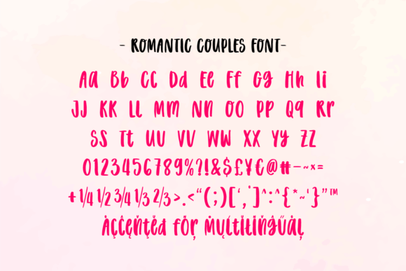 Romantic Couples Font font preview - 4