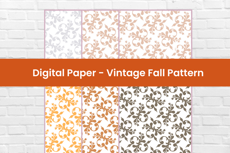 Vintage Fall Textured Digital Paper Pack Graphic by Happy Digitals Co ...