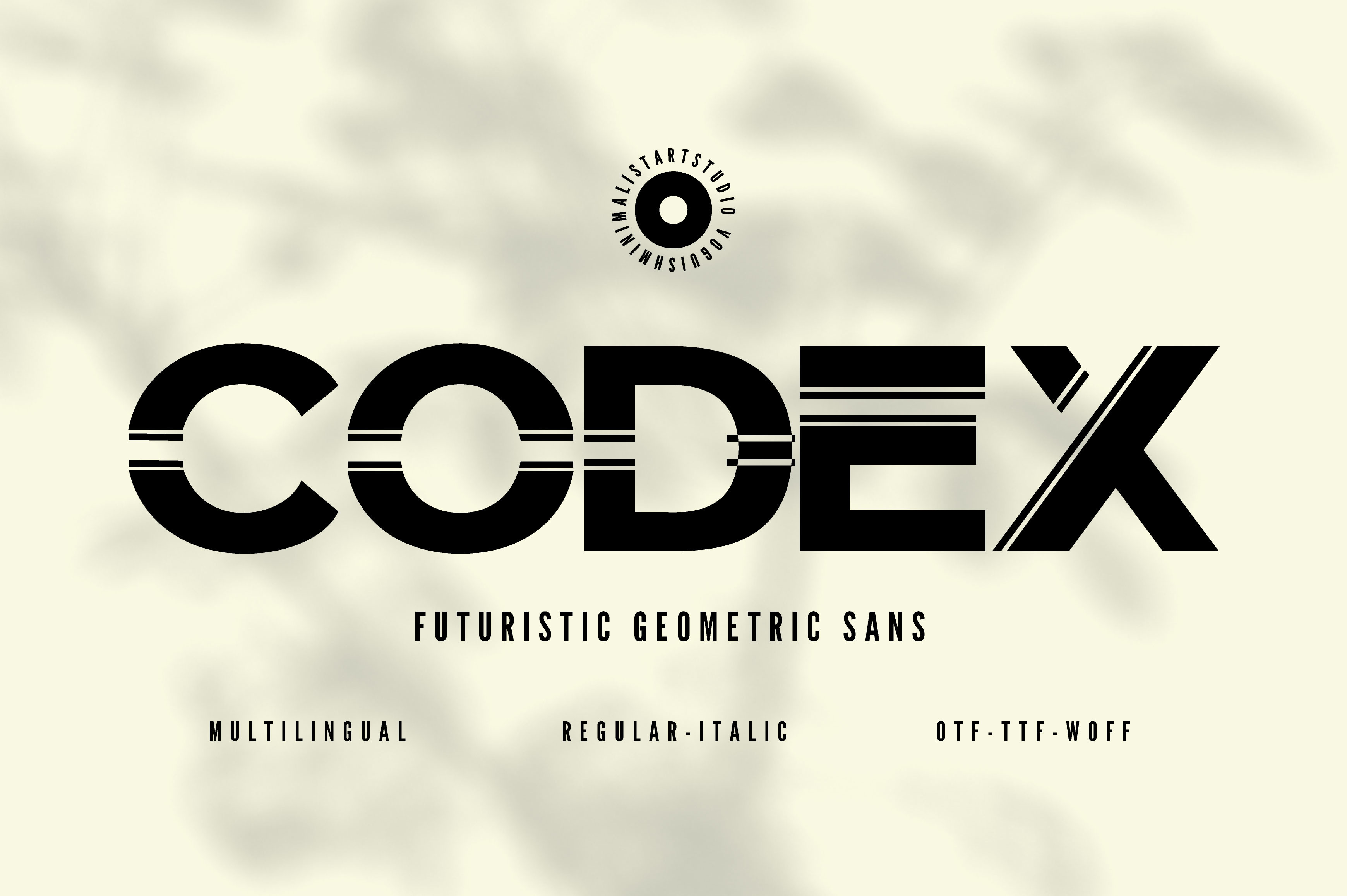 Geometric minimalist sans serif