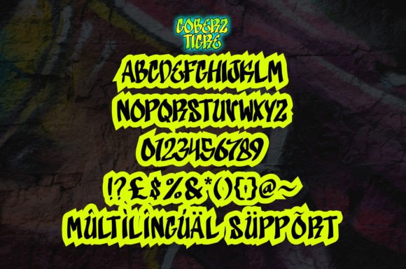 Goberz Tigre Font PNG with transparent background - Preview 1