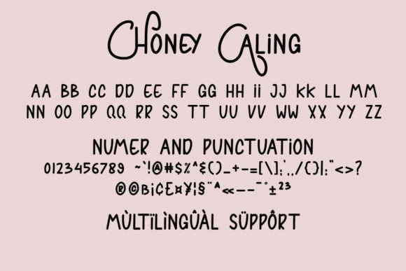 Honey Aling Font PNG with transparent background - Preview 5