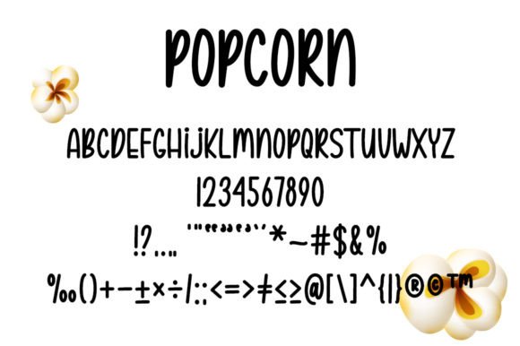 Magic Popcorn Font PNG with transparent background - Preview 6