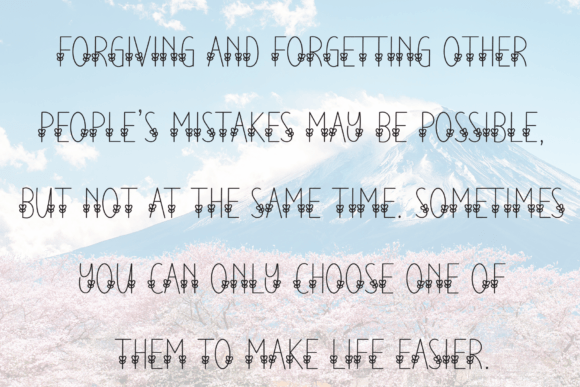 Minimalist Spring Font PNG with transparent background - Preview 4