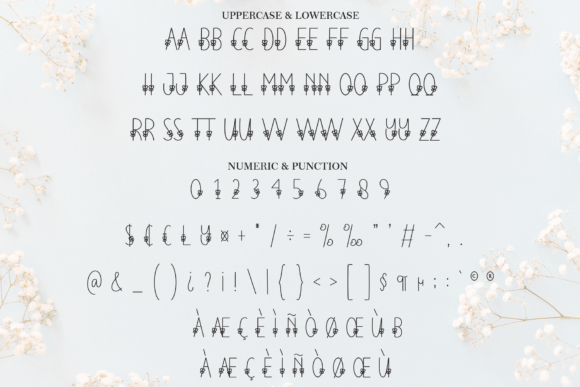 Minimalist Spring Font PNG with transparent background - Preview 5