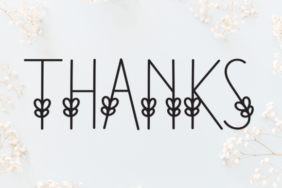 Minimalist Spring Font PNG with transparent background - Preview 6