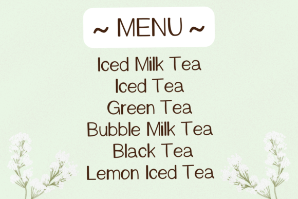 Oolong Font PNG with transparent background - Preview 2
