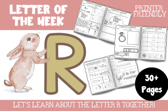 Pre-K Letter R Themed Activity Workbook