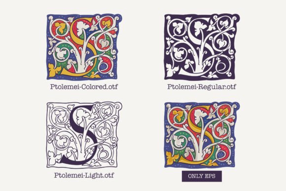 Ptolemei Font PNG with transparent background - Preview 1