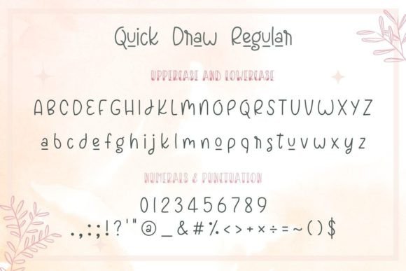 Quick Draw Font PNG with transparent background - Preview 4