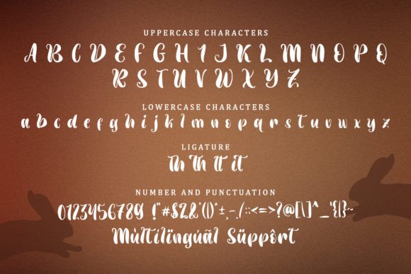 Rabbit Warm Font PNG with transparent background - Preview 6