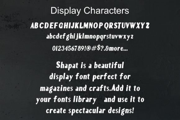 Shapat Font PNG with transparent background - Preview 3