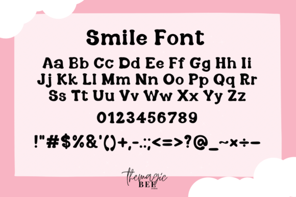 Smile Font PNG with transparent background - Preview 1