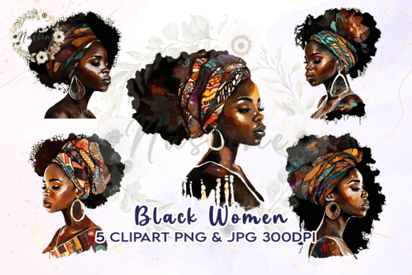 African American Black Women Clipart Illustration Artisanat Par Nastine