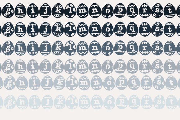 Easter Egg Stencil Font PNG with transparent background - Preview 4