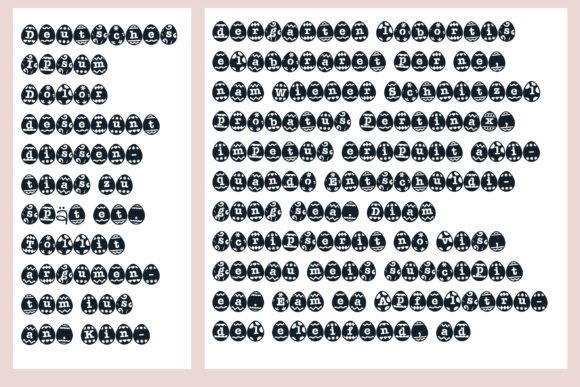 Easter Egg Stencil Font PNG with transparent background - Preview 6