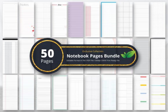 Notebook pages bundle