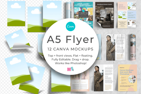 A5 Flyer Mockup for Canva