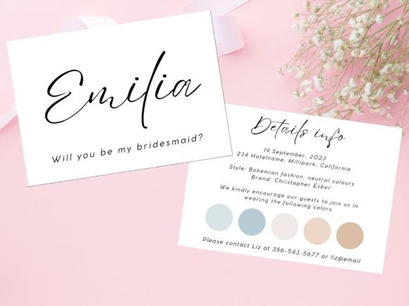 will you be my bridesmaid dress card Bridesmaid Photo Card