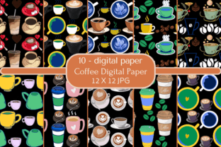 Coffee Digital Paper Graphic by Alterox · Creative Fabrica