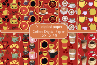 Coffee Digital Paper Graphic by Alterox · Creative Fabrica