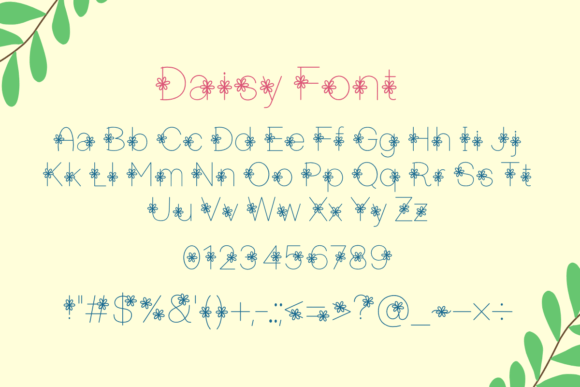 Daisy Font - Preview 1