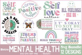 Mental Health Retro Bundle Graphic by Hkartist12 · Creative Fabrica