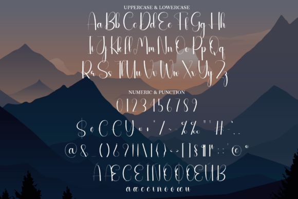Mountainous Font PNG with transparent background - Preview 5