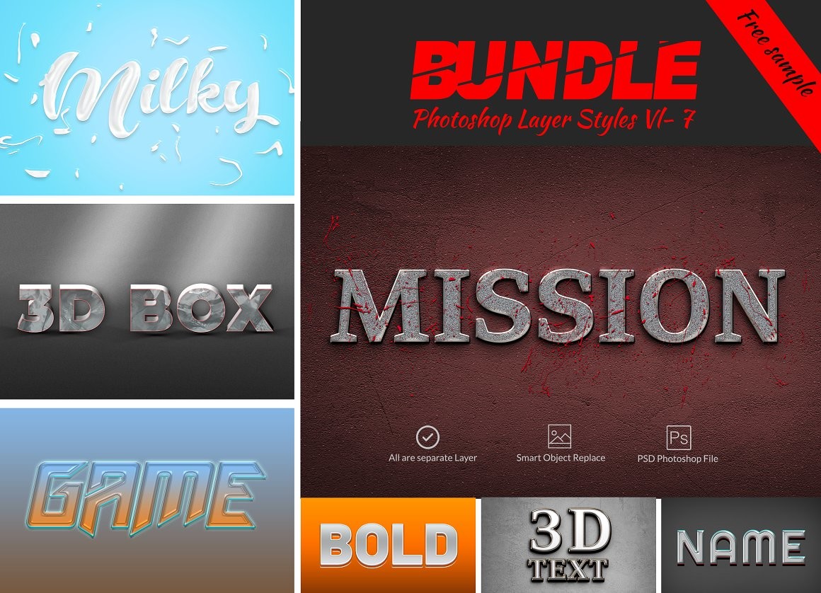 Bundle Photoshop Layer Style -7 Graphic by mristudio · Creative Fabrica