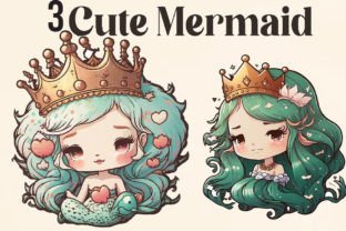 Cute Mermaid Sublimation Clipart Bundle Graphic by M DESIGN · Creative ...